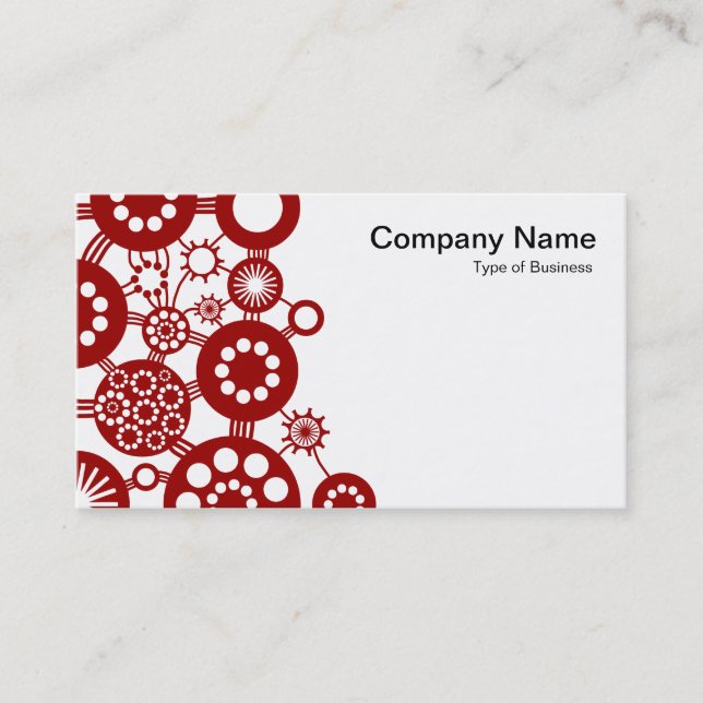 Ecosystem - Ruby Red on White Business Card (Front)