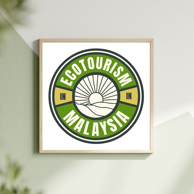 Ecotourism Malaysia Asia Green Slow Travel Logo Poster (Creator Uploaded)