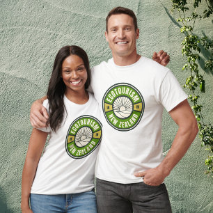Ecotourism New Zealand Green Slow Travel Logo T-Shirt