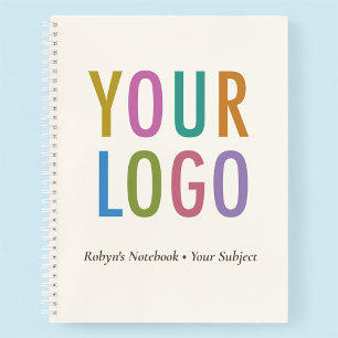 Ecru 8.5x11 Customised Notebook with Logo and Name