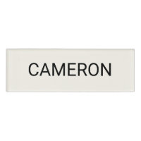 Ecru Acrylic Name Tag Professional Badge Magnetic
