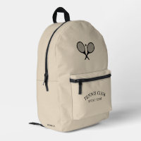 Ecru Beige Personalised Tennis Club Racket