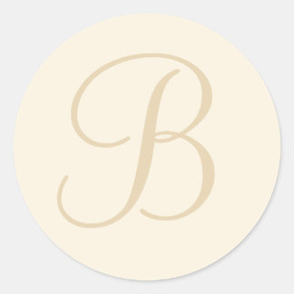 Ecru & Cream Monogrammed Envelope Seal / Gift Tag