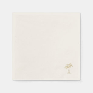 Ecru Gold Palm Tree II Napkin