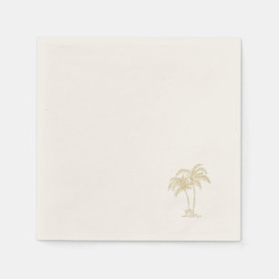 Ecru Gold Palm Tree Napkin