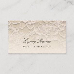 Ecru Lace Business Card