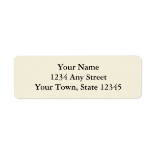 Ecru or Cream Printed Return Address Labels