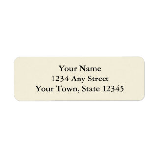 Ecru or Cream Printed Return Address Labels