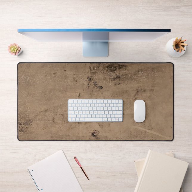 Ecru Tan Beige, A Gel Print Abstract Desk Mat (Office 1)