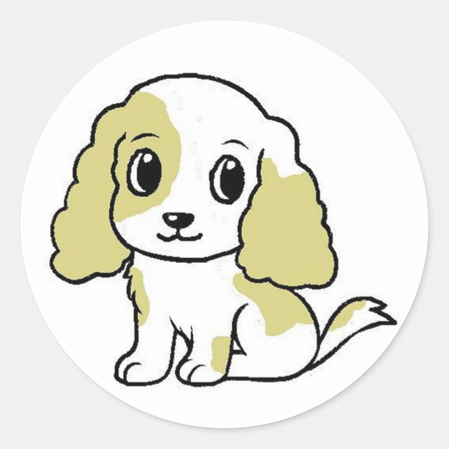 ecs lemon roan cartoon classic round sticker (Front)