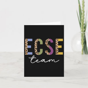 Ecse Team Leopard Back To School Cute Teachers Wom Card