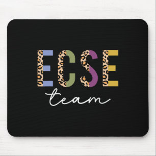 Ecse Team Leopard Back To School Cute Teachers Wom Mouse Pad