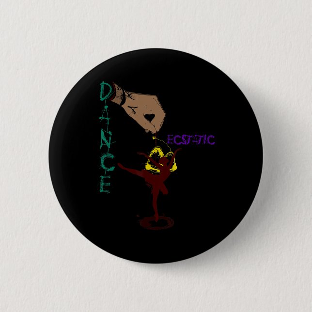 Ecstatic Dance Llerina Dancer In A Tutu Freestyle  6 Cm Round Badge (Front)