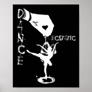 Ecstatic Dance Llerina Dancer In A Tutu Freestyle  Poster