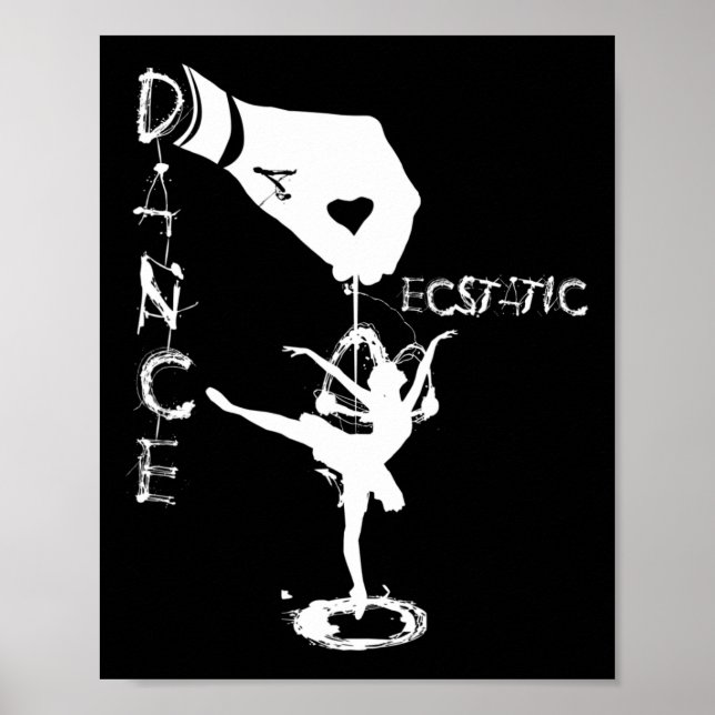 Ecstatic Dance Llerina Dancer In A Tutu Freestyle  Poster (Front)