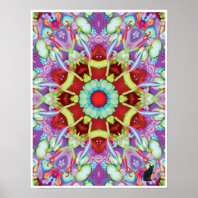 Ectoplasm Kinetic Collage Kaleidoscope Poster (Front)