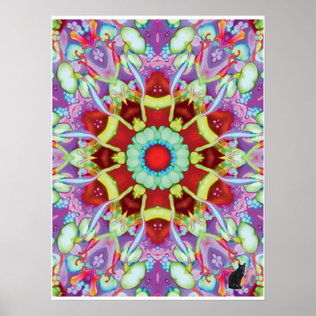 Ectoplasm Kinetic Collage Kaleidoscope Poster (Front)
