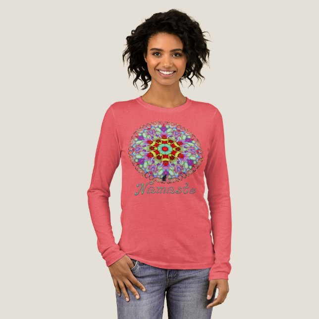 Ectoplasm Namaste Kaleidoscope Tri-Blend Shirt (Full Front)