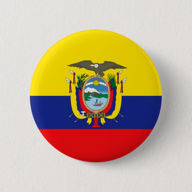 Ecuador 6 Cm Round Badge (Front)