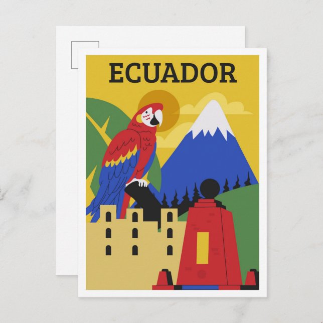 Ecuador a Colorful Travel Postcard (Front/Back)