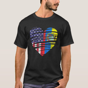 Ecuador American Grown Heart USA Patriot Heritage T-Shirt