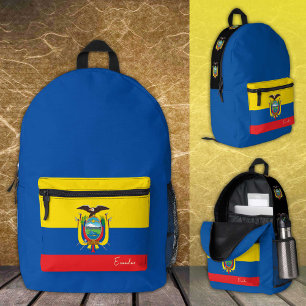 Ecuador, backpack, Ecuador Flag / patriotic Printed Backpack