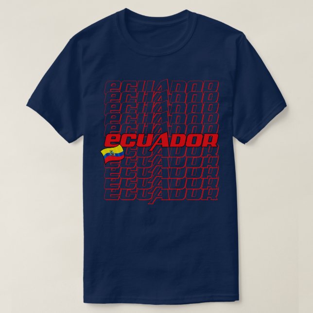 Ecuador Cascade text T-Shirt (Design Front)