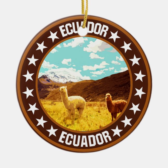 Ecuador Ceramic Tree Decoration (Front)