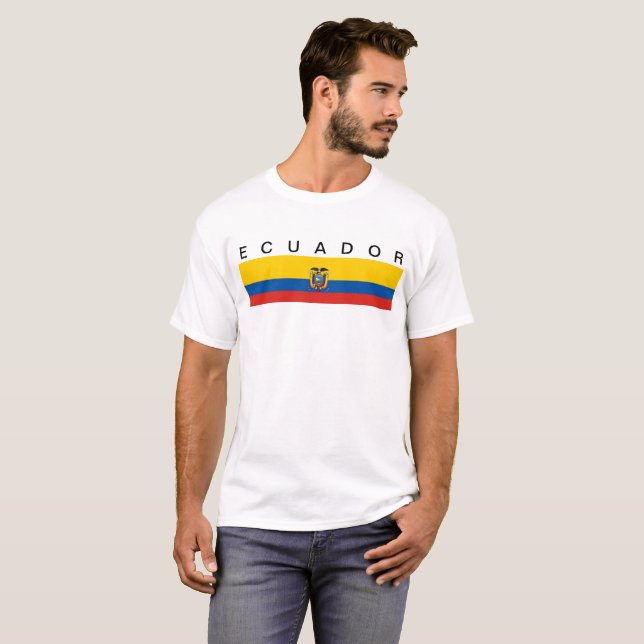 Ecuador country flag symbol long T-Shirt (Front Full)