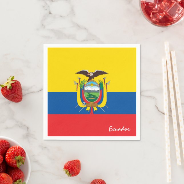 Ecuador & Ecuador Flag party fashion /sports fans Napkin (Insitu)