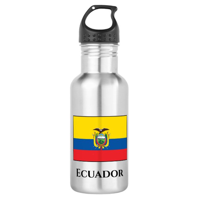 Ecuador (Ecuadorian) Flag 532 Ml Water Bottle (Front)