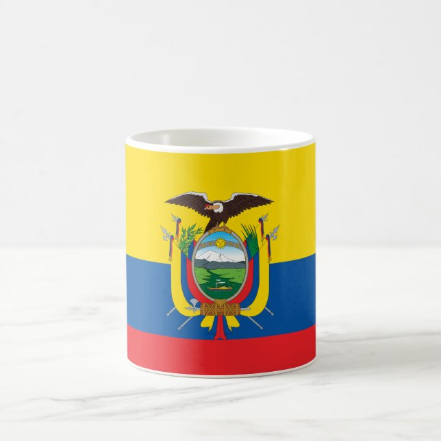 Ecuador (Ecuadorian) Flag Coffee Mug (Center)
