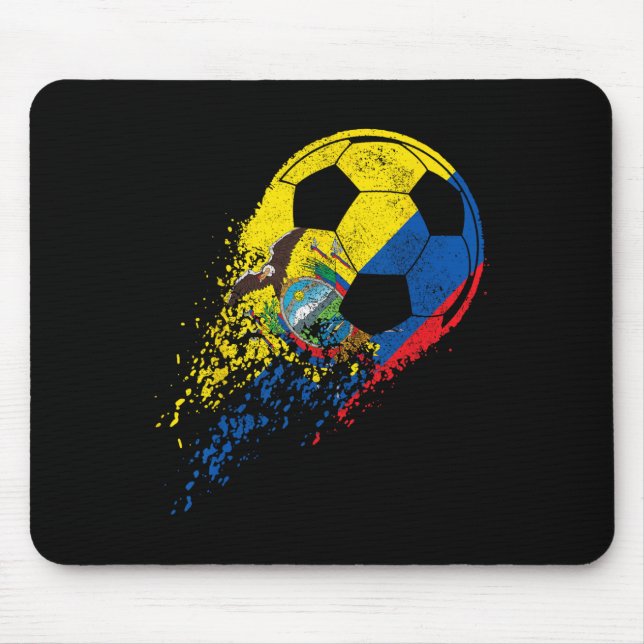 Ecuador Ecuadorian Flag Footll Player  Mouse Pad (Front)
