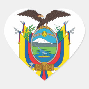 ecuador emblem heart sticker