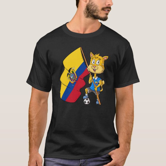 Ecuador Fan Cat T-Shirt (Front)