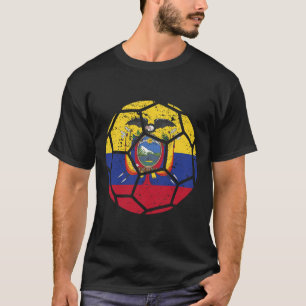 Ecuador Fans Ecuador Flag World Soccer Jersey Foot T-Shirt