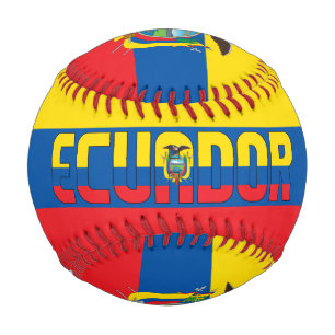 Ecuador Flag and Coat of Arms Patriotic Baseball