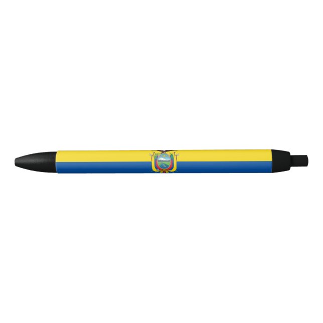 Ecuador Flag Black Ink Pen (Front)