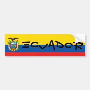 Ecuador Flag Bumper Sticker
