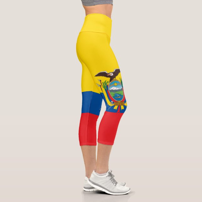 Ecuador Flag Capri Leggings (Right)
