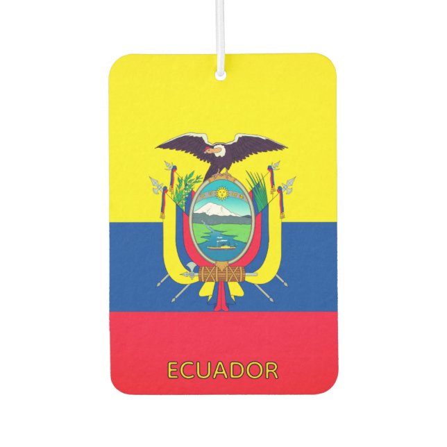 Ecuador Flag Car Air Freshener (Front)