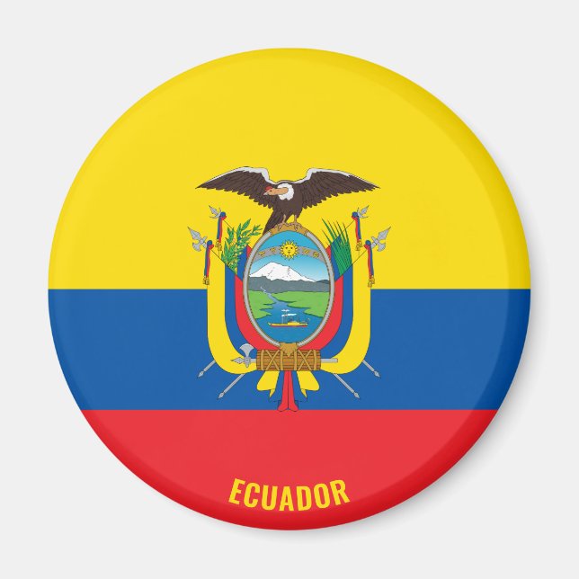 Ecuador Flag Charming Patriotic Magnet (Front)
