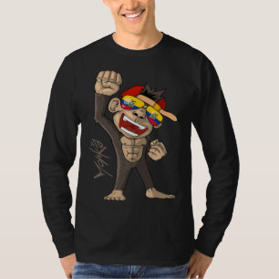 Ecuador Flag  Cheering Monkey  Fan T-Shirt