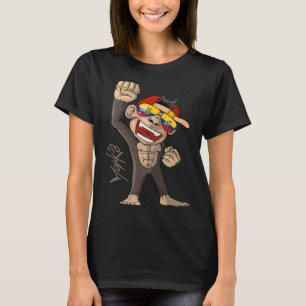 Ecuador Flag  Cheering Monkey  Fan T-Shirt