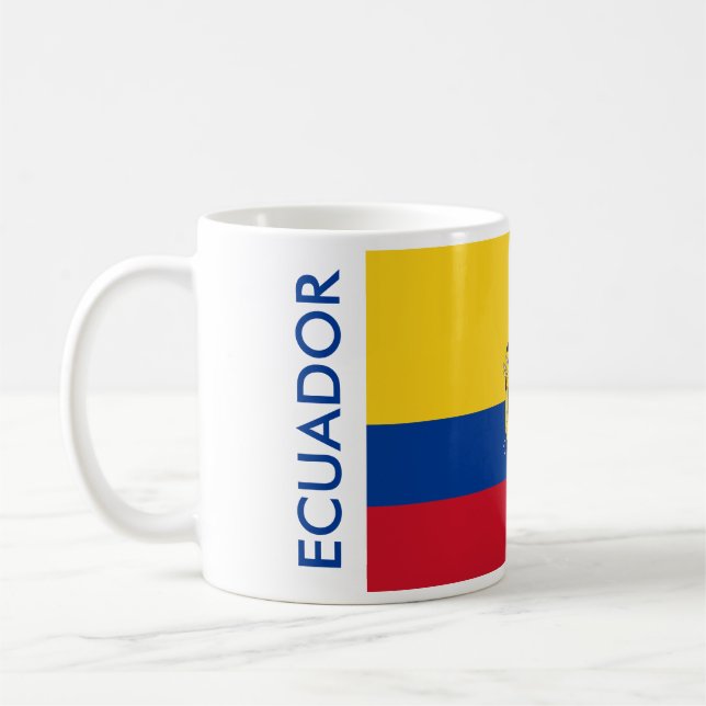ECUADOR FLAG COFFEE MUG (Left)