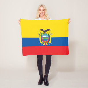 Ecuador Flag Fleece Blanket