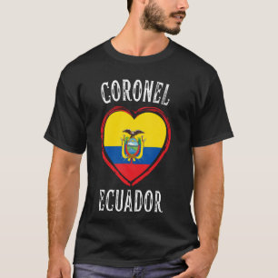Ecuador Flag Heart Coronel City T-Shirt