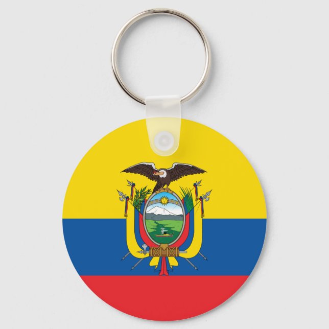 Ecuador Flag Key Ring (Front)