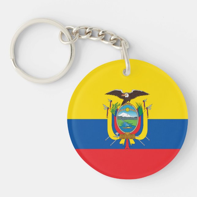 Ecuador Flag Key Ring (Front)