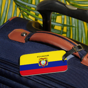 Ecuador flag luggage tag